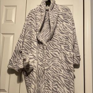Zebra print bath robe